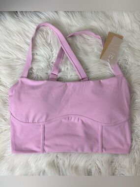 PopFlex Women's Pink Supportive Bralette Tank Size M